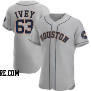 Men's Houston Astros Tyler Ivey Authentic Gray Road Jersey