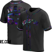 Men's Houston Astros Tyler Ivey Replica Black Holographic Alternate Jersey