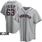 Men's Houston Astros Tyler Ivey Replica Gray Road Jersey