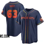 Men's Houston Astros Tyler Ivey Replica Navy 2022 City Connect Jersey