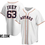 Men's Houston Astros Tyler Ivey Replica White Home Jersey