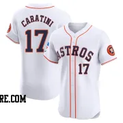 Men's Houston Astros Victor Caratini Elite White Home Patch Jersey