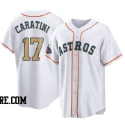 Men's Houston Astros Victor Caratini Replica Gold White 2023 Collection Jersey