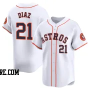 Men's Houston Astros Yainer Diaz Limited White Home Jersey