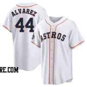 Men's Houston Astros Yordan Alvarez Replica White 2022 World Series Champions Home Jersey