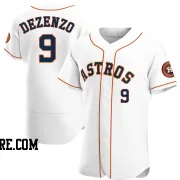 Men's Houston Astros Zach Dezenzo Authentic White Home Jersey