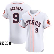 Men's Houston Astros Zach Dezenzo Elite White Home Patch Jersey