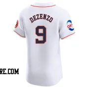 Men's Houston Astros Zach Dezenzo Elite White Home Patch Jersey