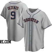 Men's Houston Astros Zach Dezenzo Replica Gray Road Jersey