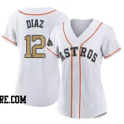 Women's Houston Astros Aledmys Diaz Authentic Gold White 2023 Collection Jersey