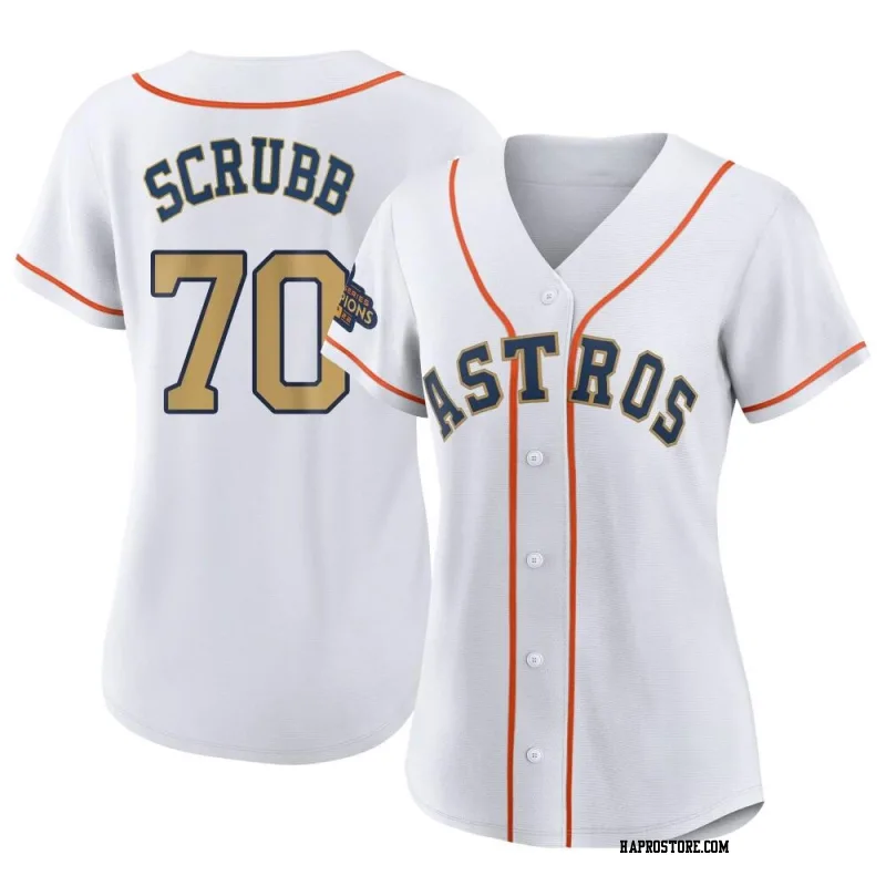 Women's Houston Astros Andre Scrubb Replica Gold White 2023 Collection Jersey