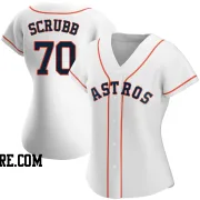 Women's Houston Astros Andre Scrubb Replica White Home Jersey