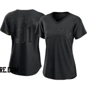 Women's Houston Astros Andrew Taylor Authentic Black Pitch Fashion Jersey