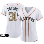 Women's Houston Astros Andrew Taylor Replica Gold White 2023 Collection Jersey