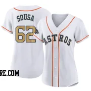 Women's Houston Astros Bennett Sousa Replica Gold White 2023 Collection Jersey