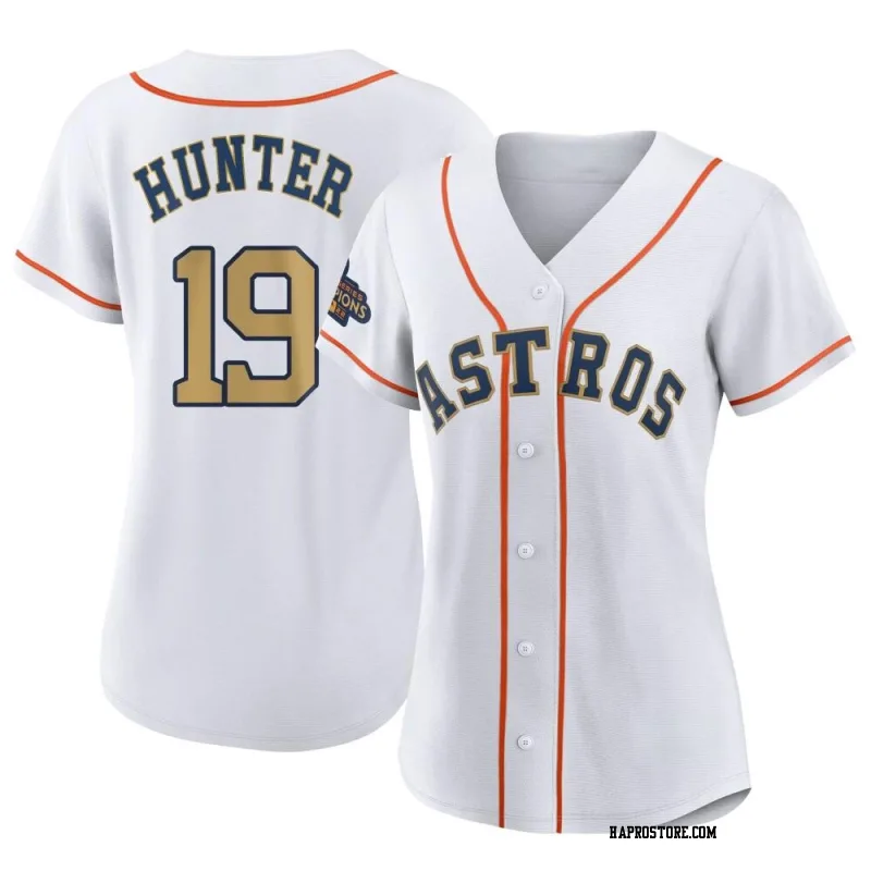 Women's Houston Astros Brian Hunter Authentic Gold White 2023 Collection Jersey