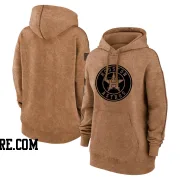 Women's Houston Astros Brown 2023 Salute to Service Pullover Hoodie