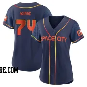 Women's Houston Astros Bryan King Authentic Navy 2022 City Connect Jersey