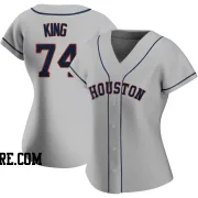 Women's Houston Astros Bryan King Replica Gray Road 2020 Jersey