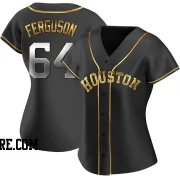 Women's Houston Astros Caleb Ferguson Replica Black Golden Alternate Jersey