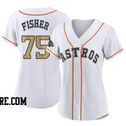 Women's Houston Astros Cameron Fisher Authentic Gold White 2023 Collection Jersey