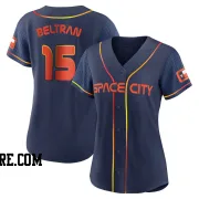 Women's Houston Astros Carlos Beltran Authentic Navy 2022 City Connect Jersey