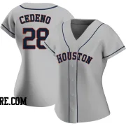 Women's Houston Astros Cesar Cedeno Authentic Gray Road 2020 Jersey