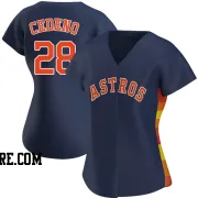 Women's Houston Astros Cesar Cedeno Authentic Navy Alternate Jersey