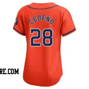 Women's Houston Astros Cesar Cedeno Limited Orange Alternate Jersey