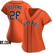 Women's Houston Astros Cesar Cedeno Replica Orange Alternate Jersey