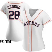 Women's Houston Astros Cesar Cedeno Replica White Home Jersey