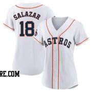 Women's Houston Astros Cesar Salazar Replica White 2022 World Series Champions Home Jersey