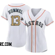 Women's Houston Astros Cooper Hummel Authentic Gold White 2023 Collection Jersey