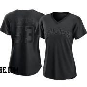 Women's Houston Astros Cristian Javier Authentic Black Pitch Fashion Jersey