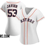 Women's Houston Astros Cristian Javier Authentic White Home Jersey