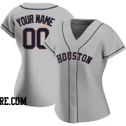 Women's Houston Astros Custom Authentic Gray Road 2020 Jersey