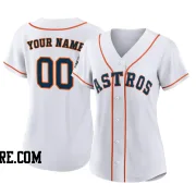 Women's Houston Astros Custom Authentic White 2022 World Series Home Jersey