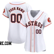 Women's Houston Astros Custom Limited White Home Jersey