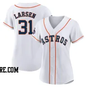 Women's Houston Astros Don Larsen Replica White 2022 World Series Champions Home Jersey