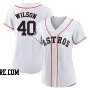 Women's Houston Astros Don Wilson Authentic White 2022 World Series Champions Home Jersey