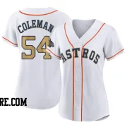 Women's Houston Astros Dylan Coleman Authentic Gold White 2023 Collection Jersey