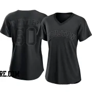 Women's Houston Astros Forrest Whitley Authentic Black Pitch Fashion Jersey