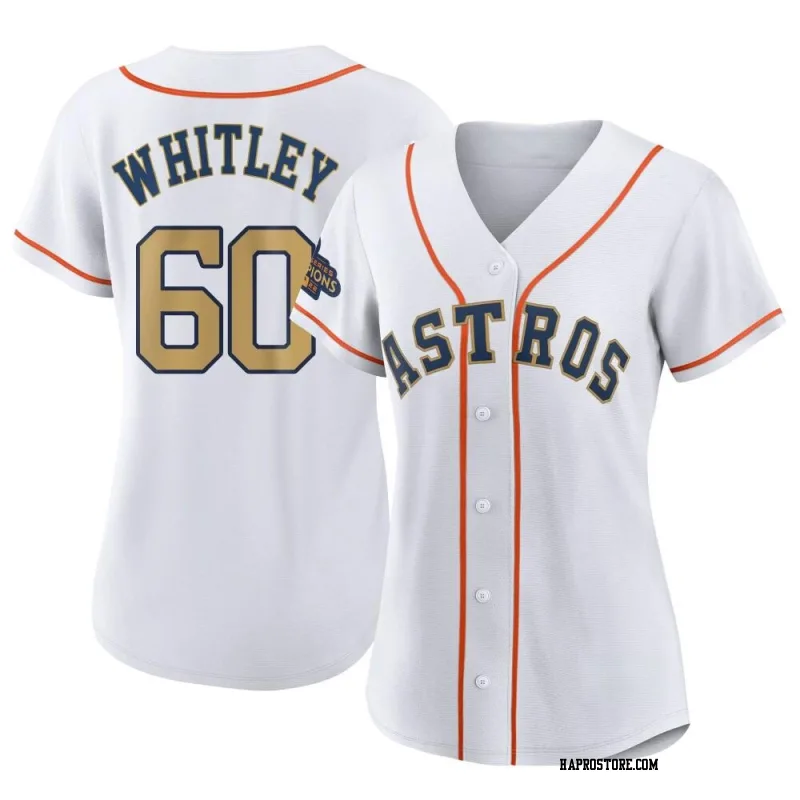 Women's Houston Astros Forrest Whitley Replica Gold White 2023 Collection Jersey