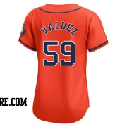 Women's Houston Astros Framber Valdez Limited Orange Alternate Jersey