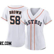 Women's Houston Astros Hunter Brown Authentic White 2022 World Series Home Jersey