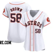 Women's Houston Astros Hunter Brown Limited White Home Jersey