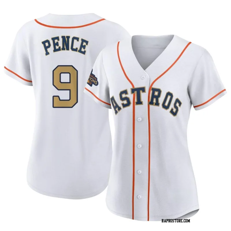 Women's Houston Astros Hunter Pence Authentic Gold White 2023 Collection Jersey