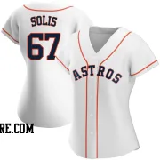 Women's Houston Astros Jairo Solis Authentic White Home Jersey