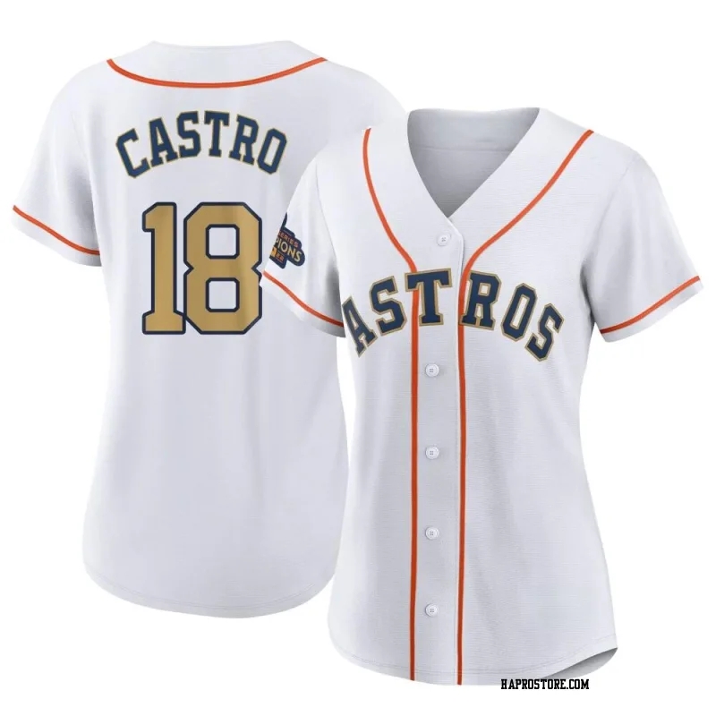 Women's Houston Astros Jason Castro Authentic Gold White 2023 Collection Jersey