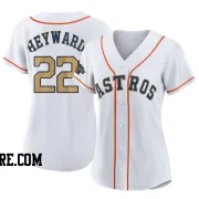 Women's Houston Astros Jason Heyward Authentic Gold White 2023 Collection Jersey